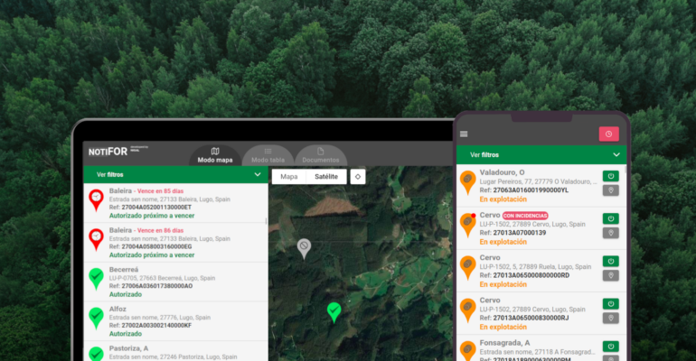 Bosque y Plataforma Notifor web y app móvil para la comunicación forestal